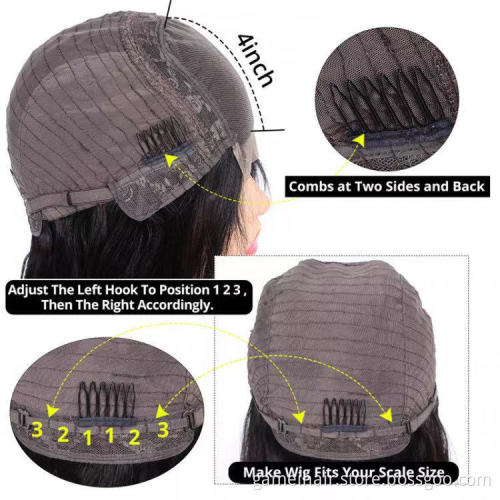 10A Raw Indian Cuticle Aligned Glueless Human Hair Lace Frontal Closure Wig Deep Wave PrePlucked Full Transparent Lace Front Wig
